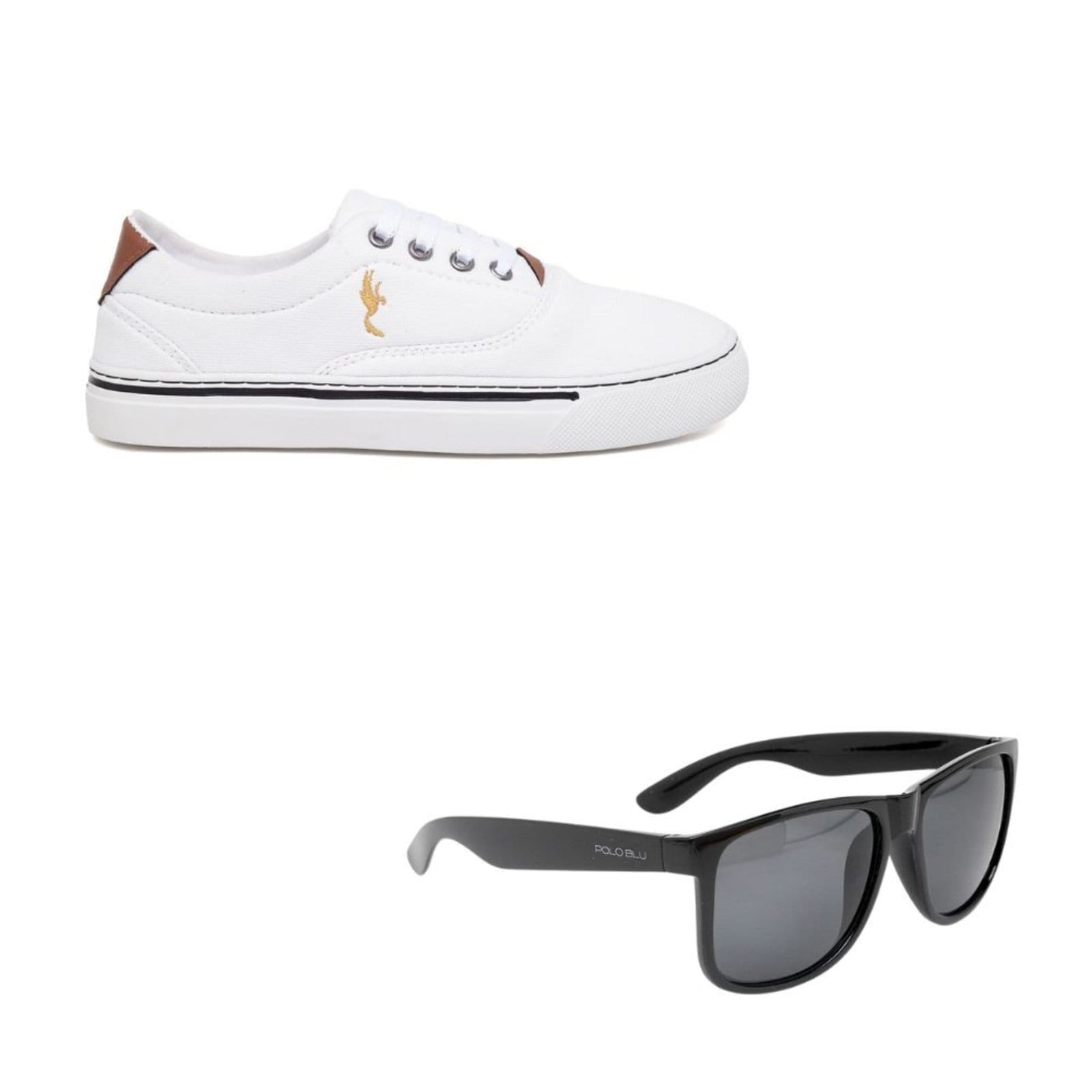 Vista principal Tênis Feminino Old Street Moderno Branco Polo Blu com Óculos do 33 ao 40 Polo Blu branco blu