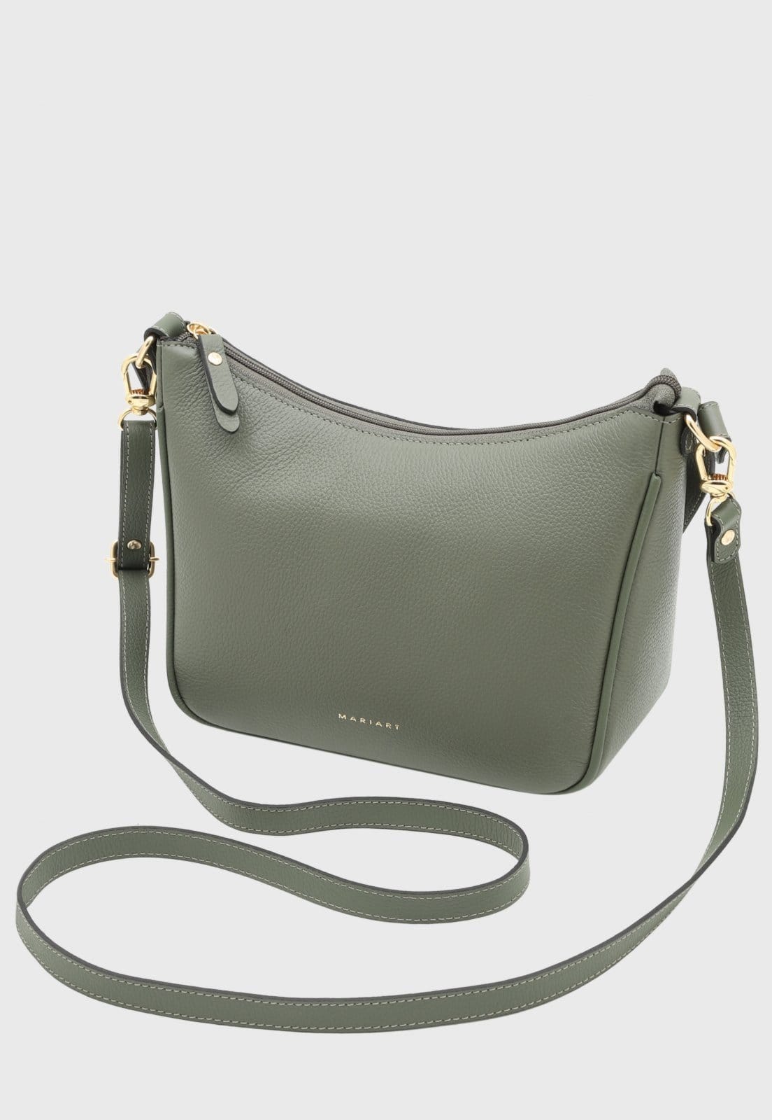 Bolsa Transversal de Couro Mariart Macaúba Army