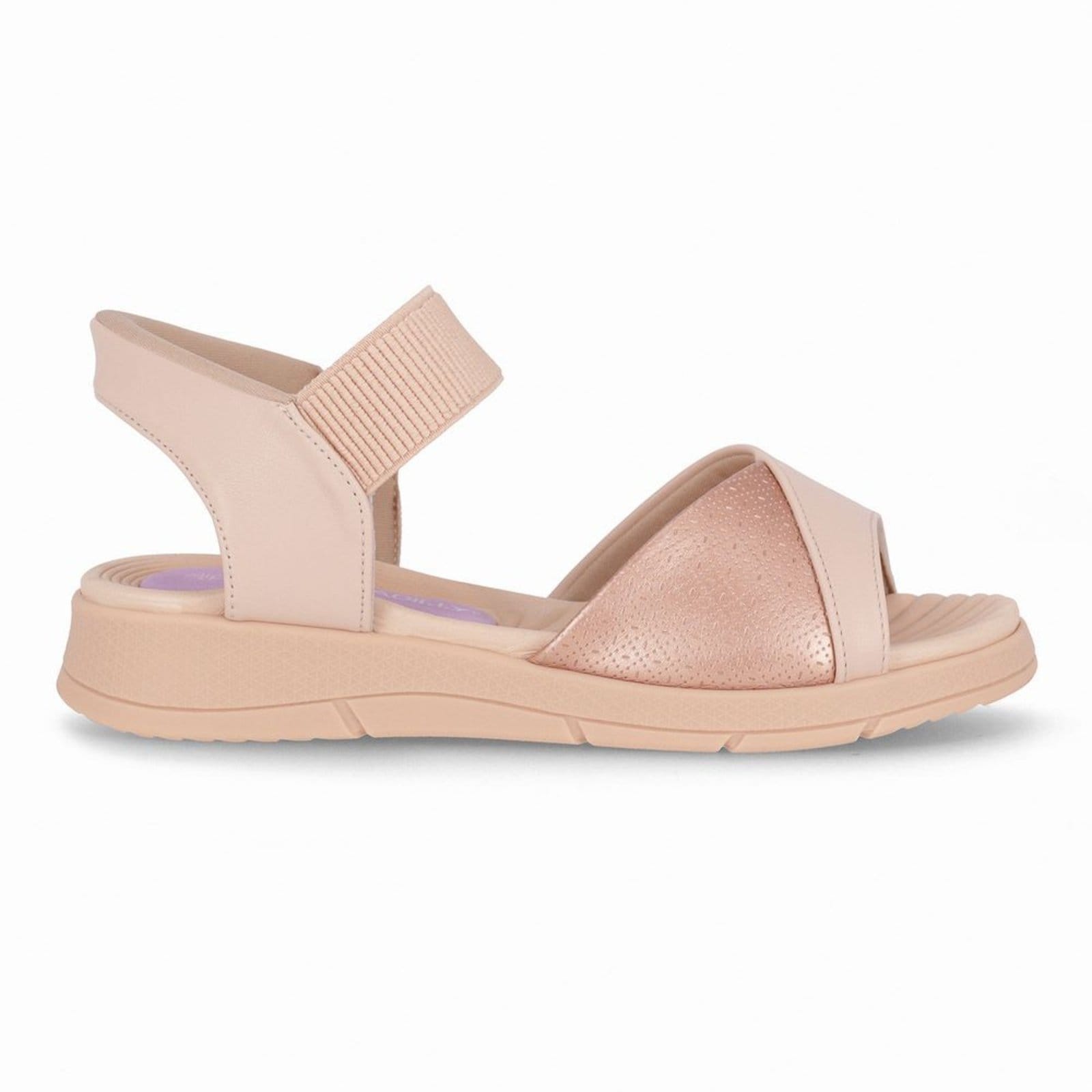 Papete SlipFit Anabela Médio Rose com Ouro Rosado