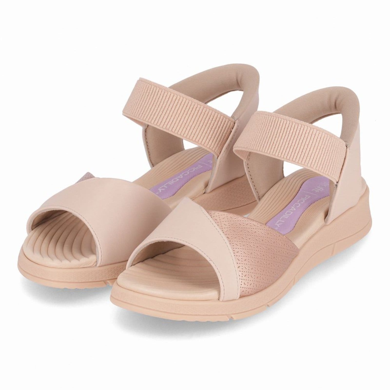 Vista 2 Papete SlipFit Anabela Médio Rose com Ouro Rosado Piccadilly rosa rose