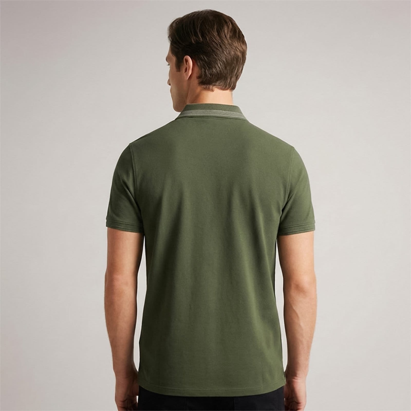 Vista 2 Camisa Polo Dudalina Gola Jacquard Rlv Ou26 Masculino Dudalina verde