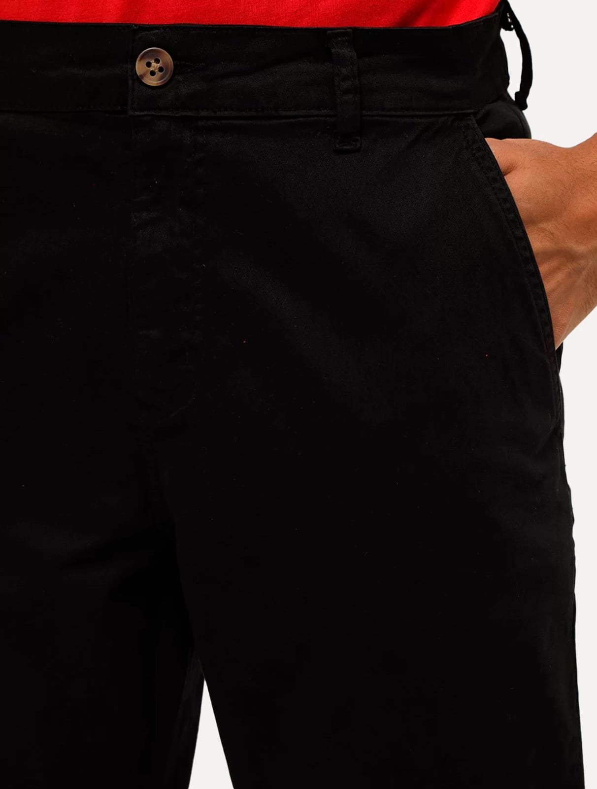 Vista 2 Calça Guess Masculina Chino Stretch Preta Guess preto