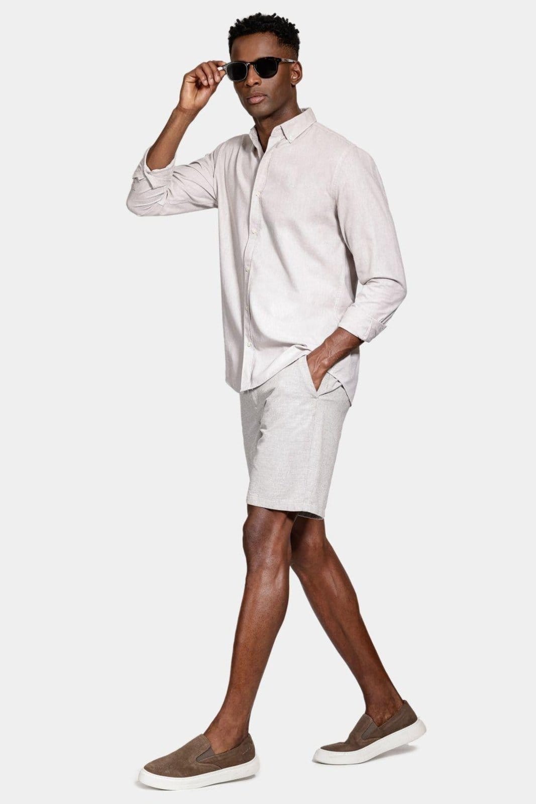 Vista 2 Tenis Aramis Slip On Camurça Aramis Castor Aramis marrom