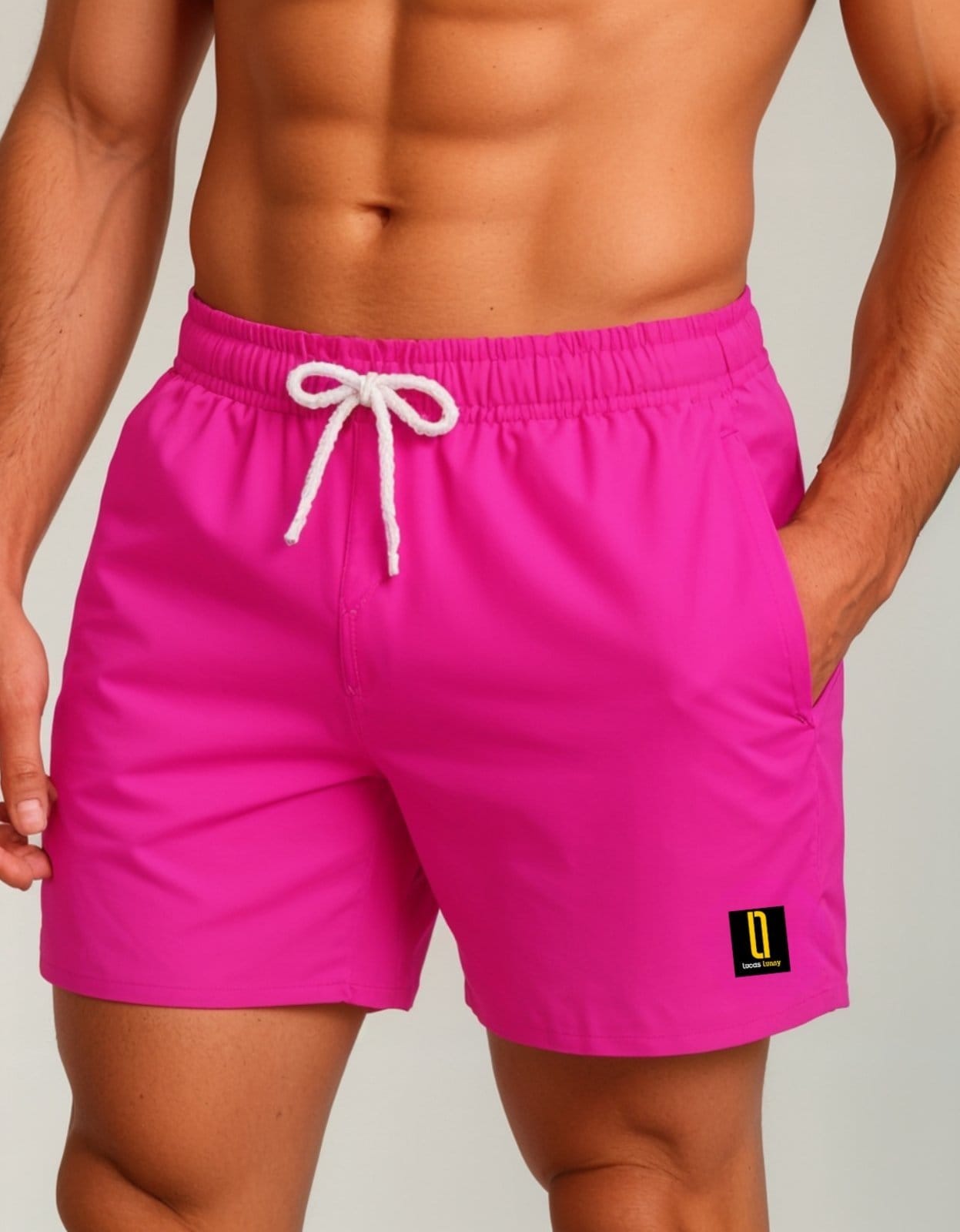 Short Masculino Neon Bermuda Praia Mauricinho Jr Rf. 001 Rosa