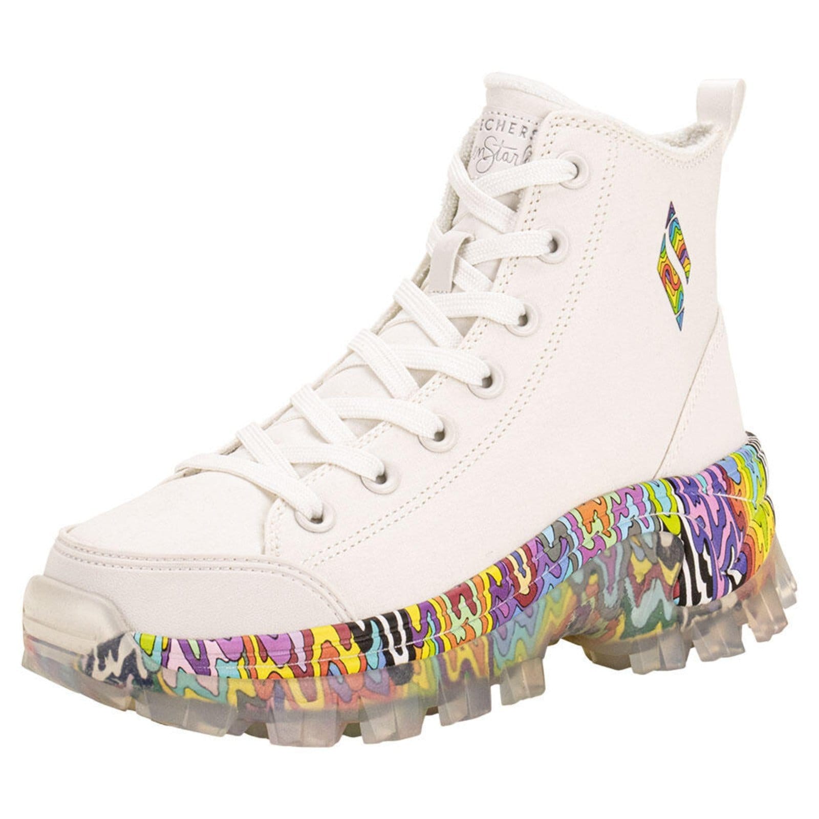 Vista principal Tênis Feminino Jen Stark: Hi Ryze See-Thru Drip Skechers 177963 5677963 Skechers branco