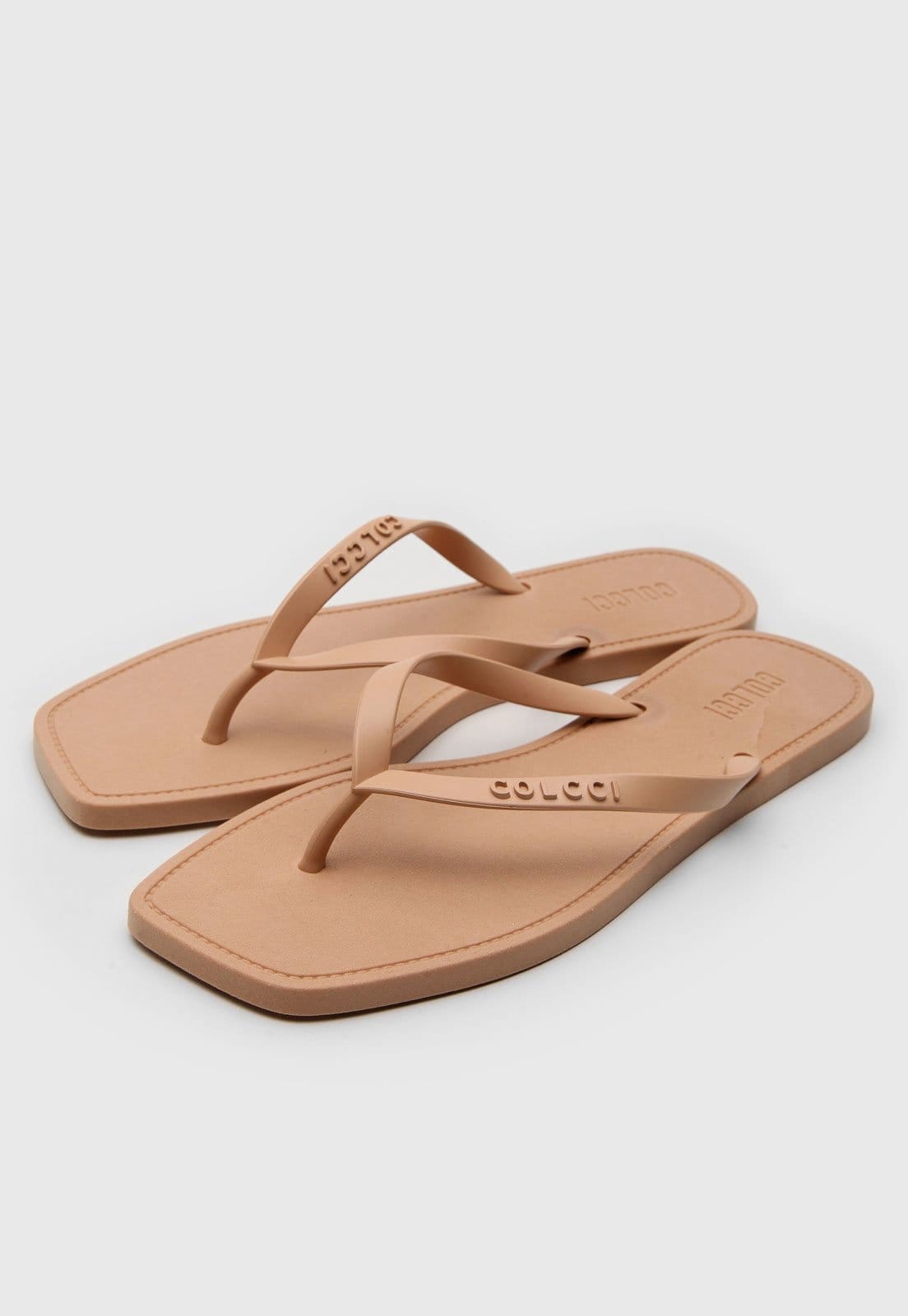 Vista 2 Chinelo Colcci Sola Quadrada Colcci caramelo