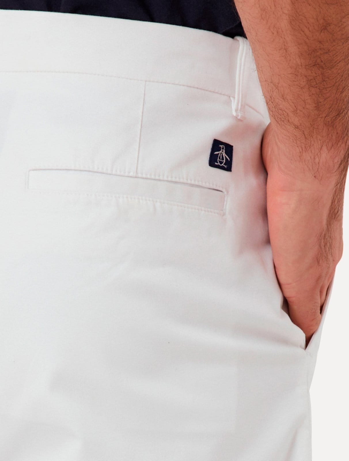 Bermuda Original Penguin Masculina Sarja Chino Elastano Branca - 2