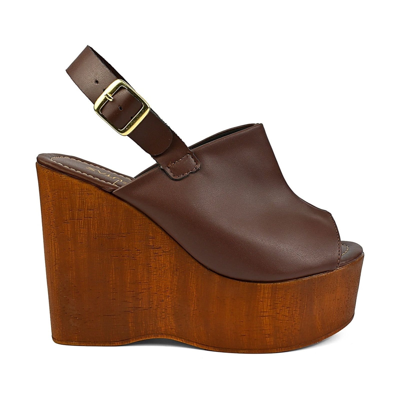 Sandália Ana Bela Plataforma Feminina Salto Alto Bloco Solado Amadeirado Confortável