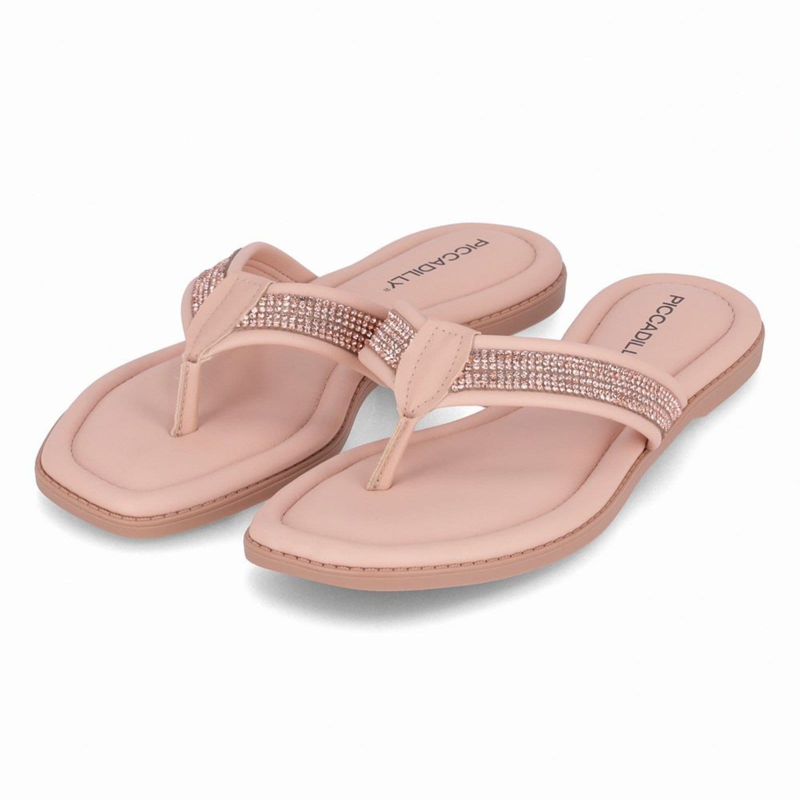 Vista 2 Rasteirinha Gabi Rosê Piccadilly rosa