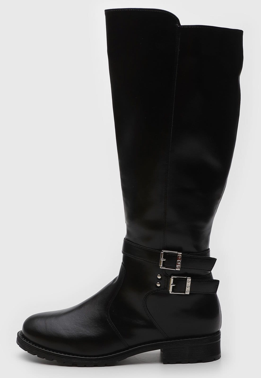 Vista principal Bota Montaria Mooncity Cano Médio Preta Mooncity preto