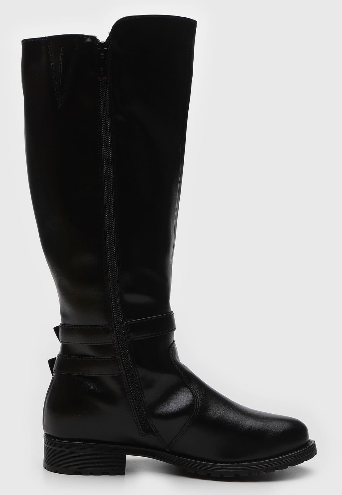 Vista 2 Bota Montaria Mooncity Cano Médio Preta Mooncity preto