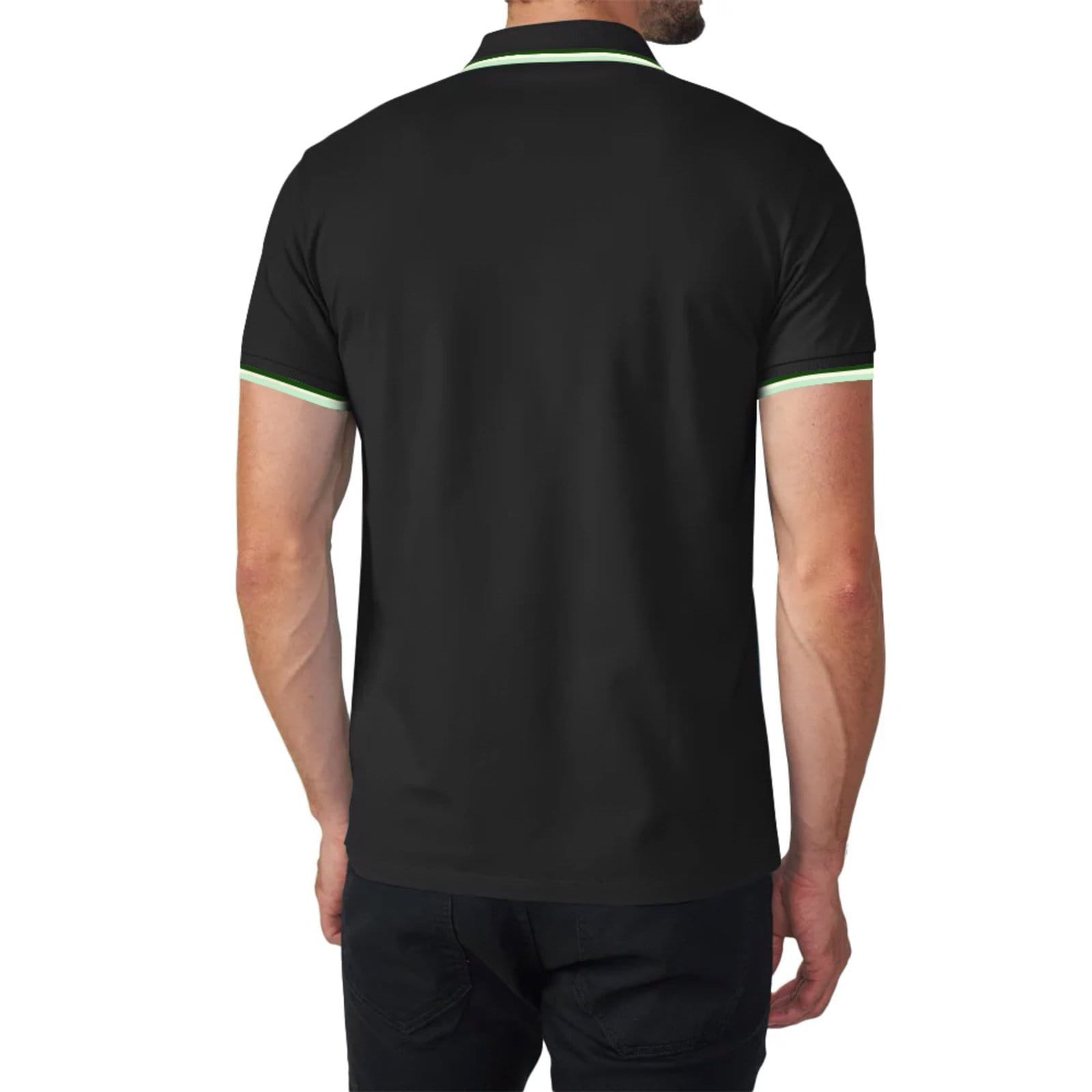Vista 2 Camisa Polo Colcci 3 Listras Pr26 Masculino Colcci preto
