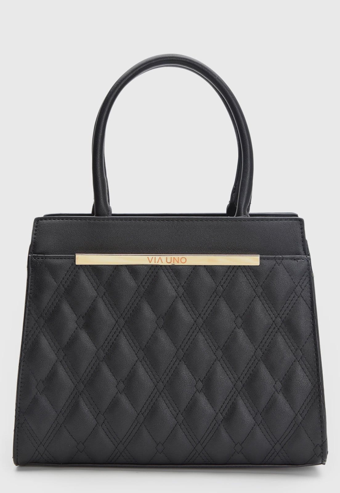 Vista 2 Bolsa Feminina Via Uno Matelassê Preta VIA UNO preto