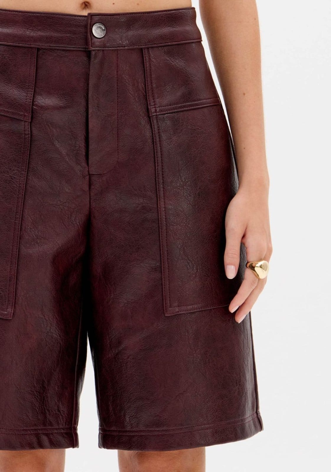 Vista 2 Bermuda Utilitária Cintura édia com Bolso My Favorite Things vermelho