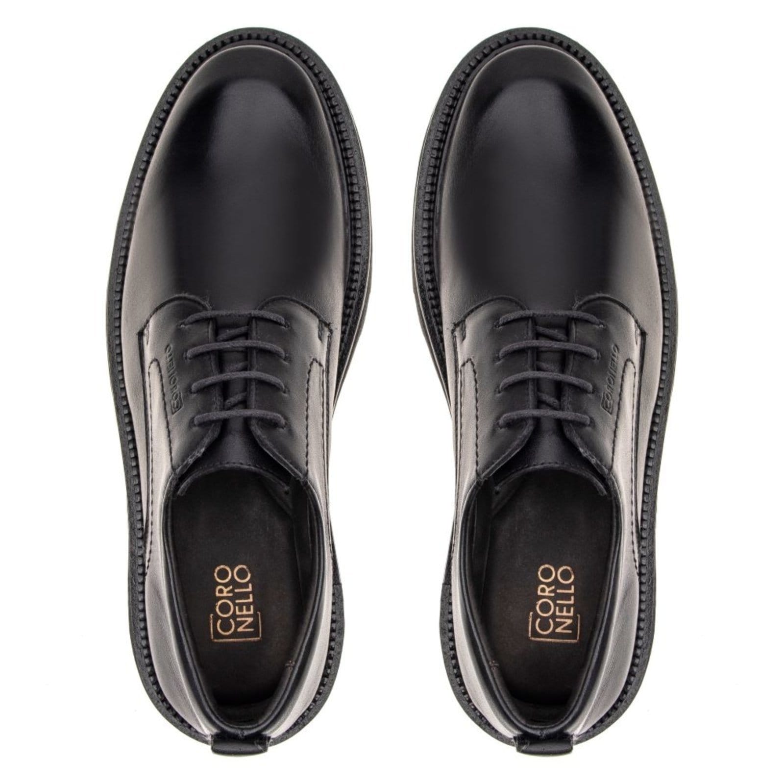 Vista 2 Sapato Masculino Derby Ferri em Couro Coronello preto