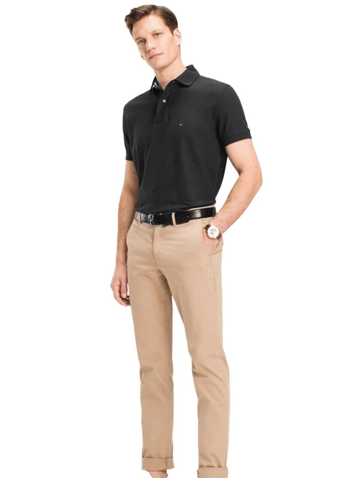 Polo Tommy Hilfiger Masculina Regular 1985 Preta