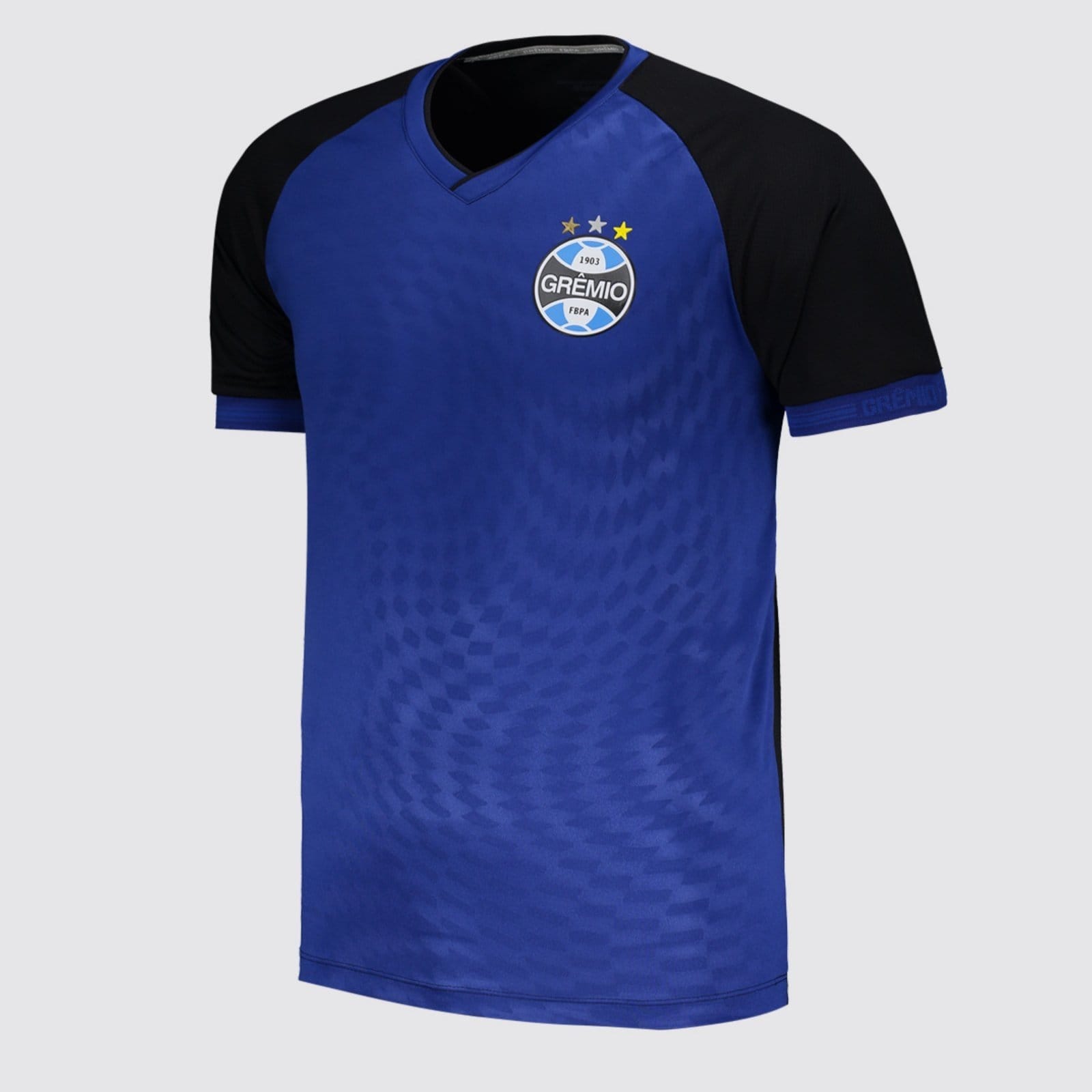 Vista 2 Camisa Grêmio Eletric e Preta Betel azul