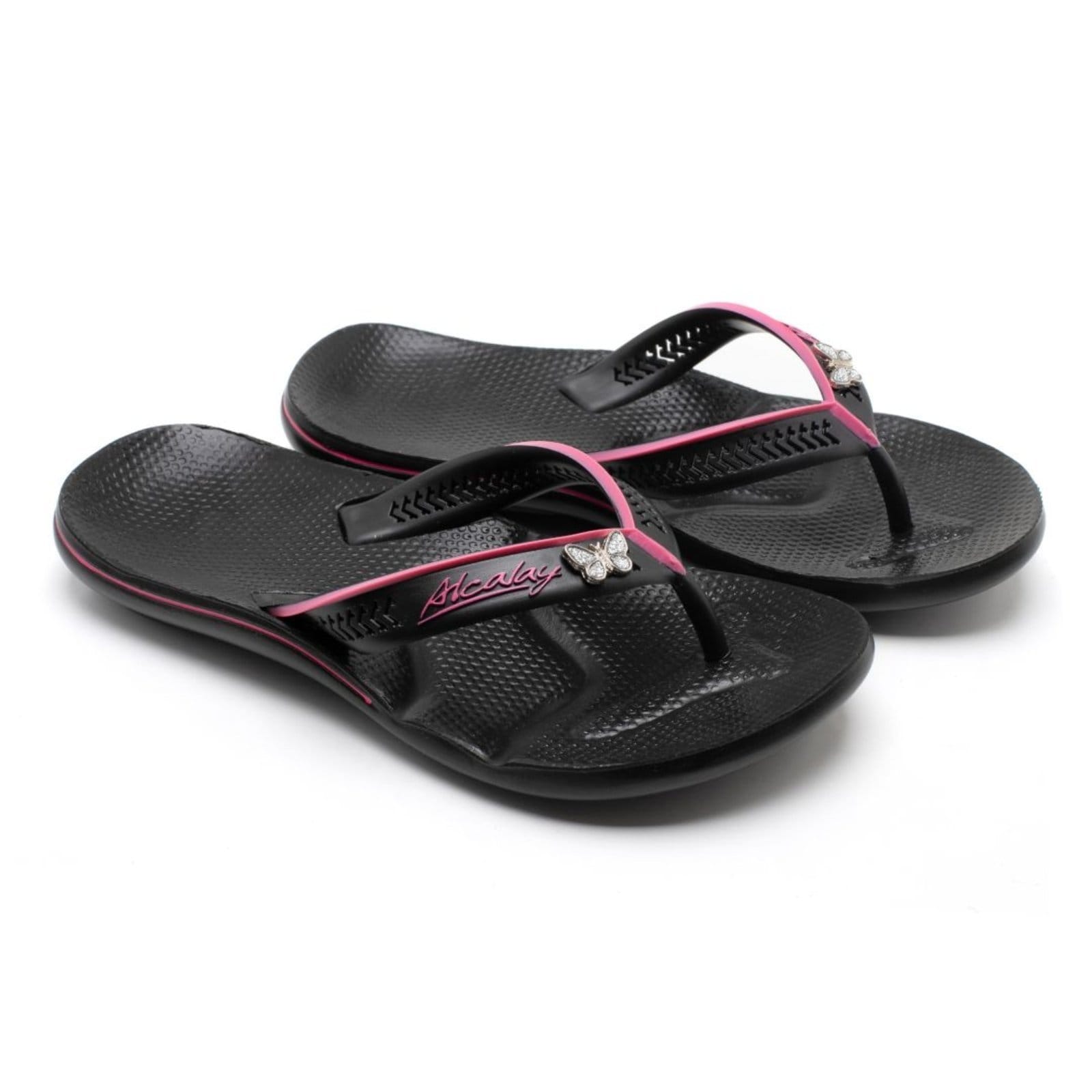 Vista principal Chinelo Feminino Alcalay Ortopédico Facite Plantar Esporão E Anatômico Antiderrapante WILLIBAGS preto