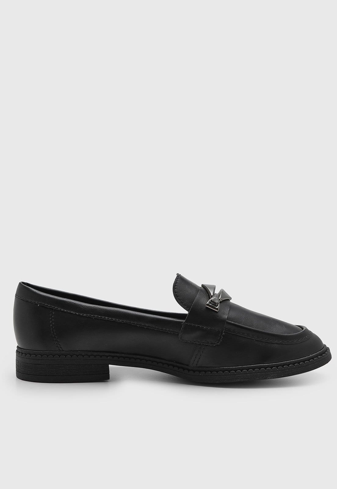 Vista 2 Mocassim Feminino Dakota Detalhe Frontal Dakota preto