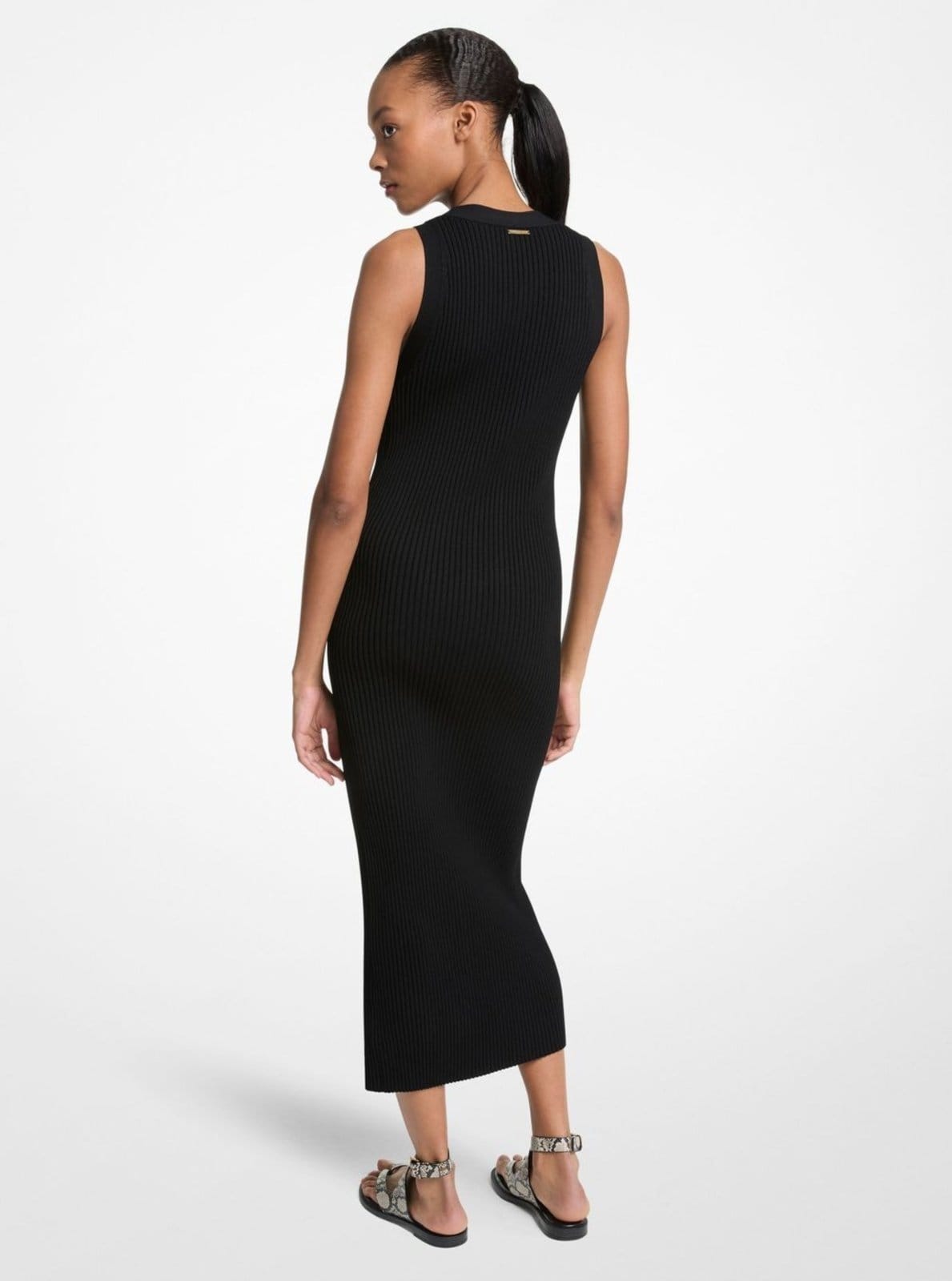 Vista 2 Vestido Midi Elastano Mt5832533d001 Michael Kors preto