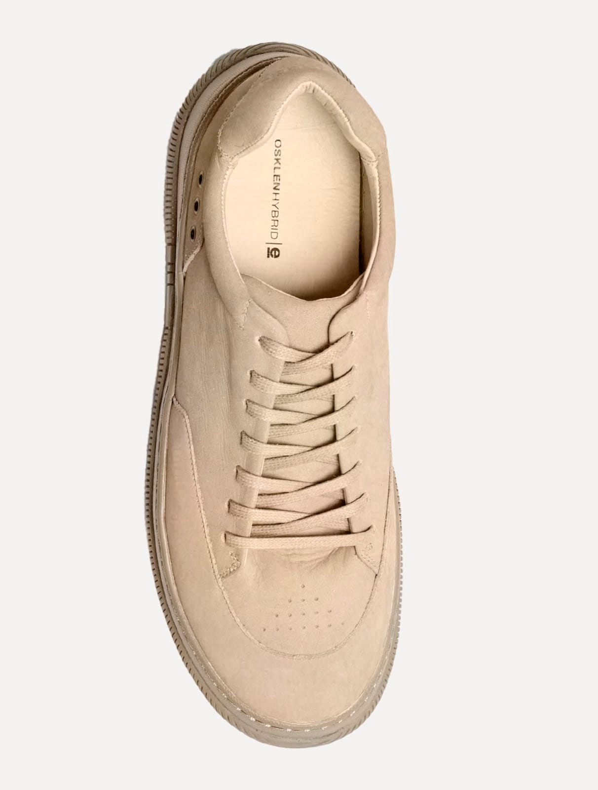 Vista 2 Tênis Osklen Masculino Couro Hybrid Laces Nobuck Monochromatic Osklen cáqui