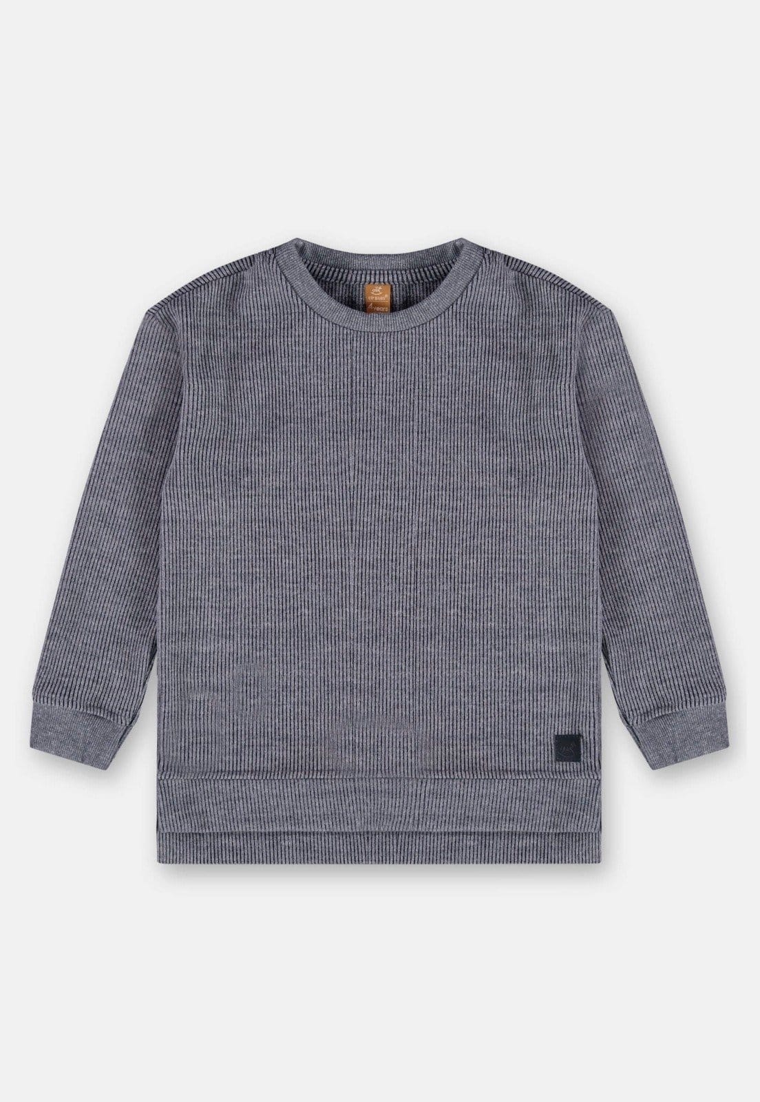 Vista 2 Infantil - Blusão Masculino em Malha Aveludada Up Baby Up Baby azul marinho