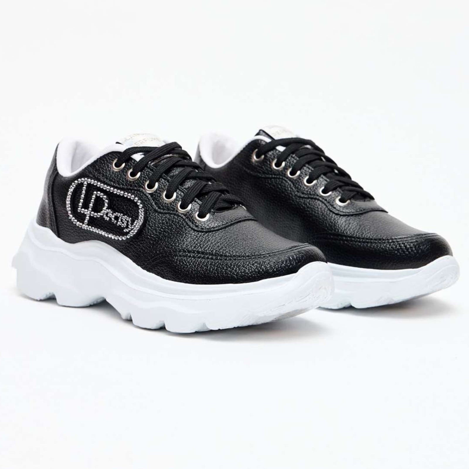 Vista 2 Tênis Easy Lança Perfume Enfeite Brilho In25 Feminino Easy Lança perfume preto