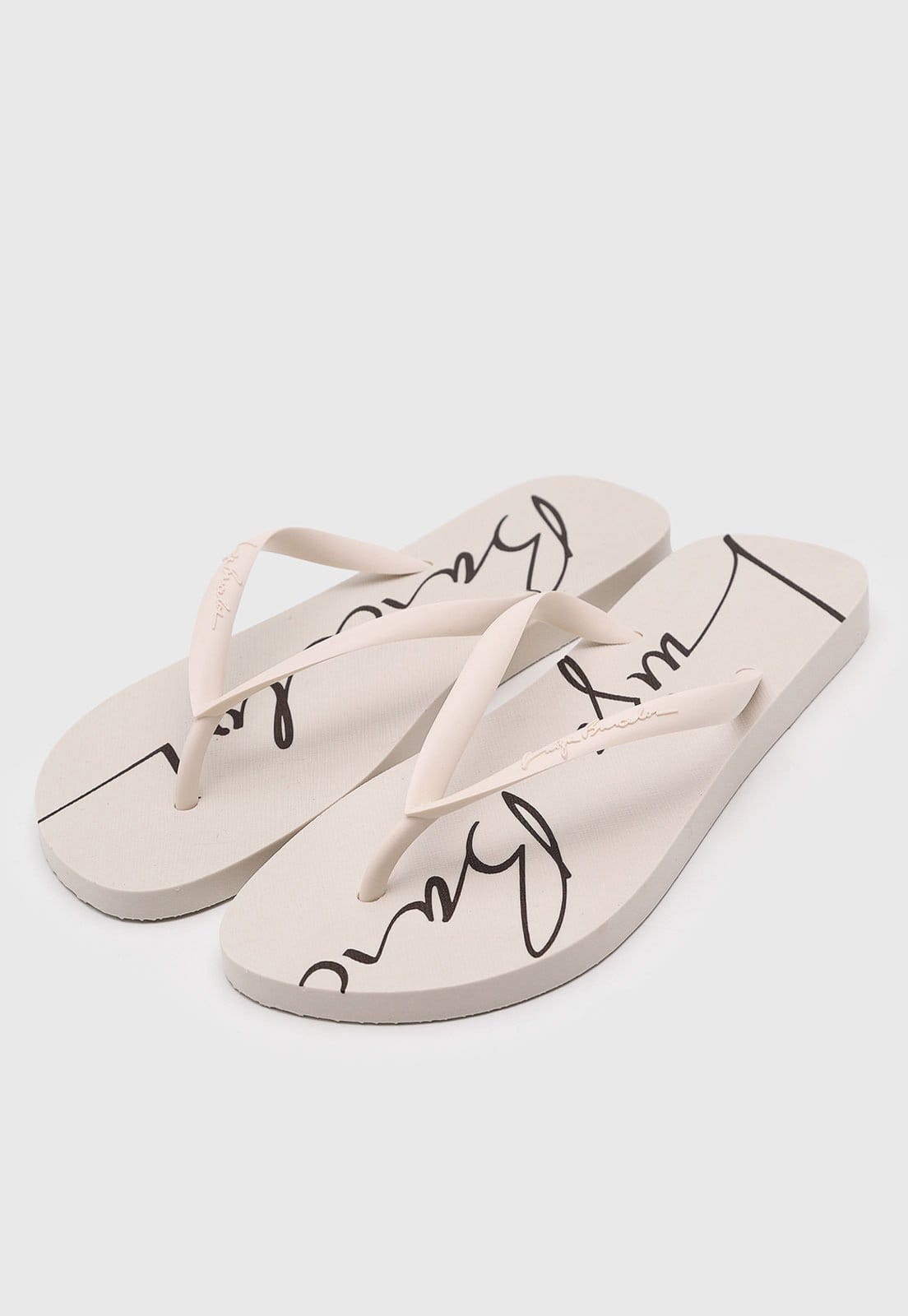 Vista 2 Chinelo Feminino Luiza Barcelos Flat Off-White Luiza Barcelos off-white white