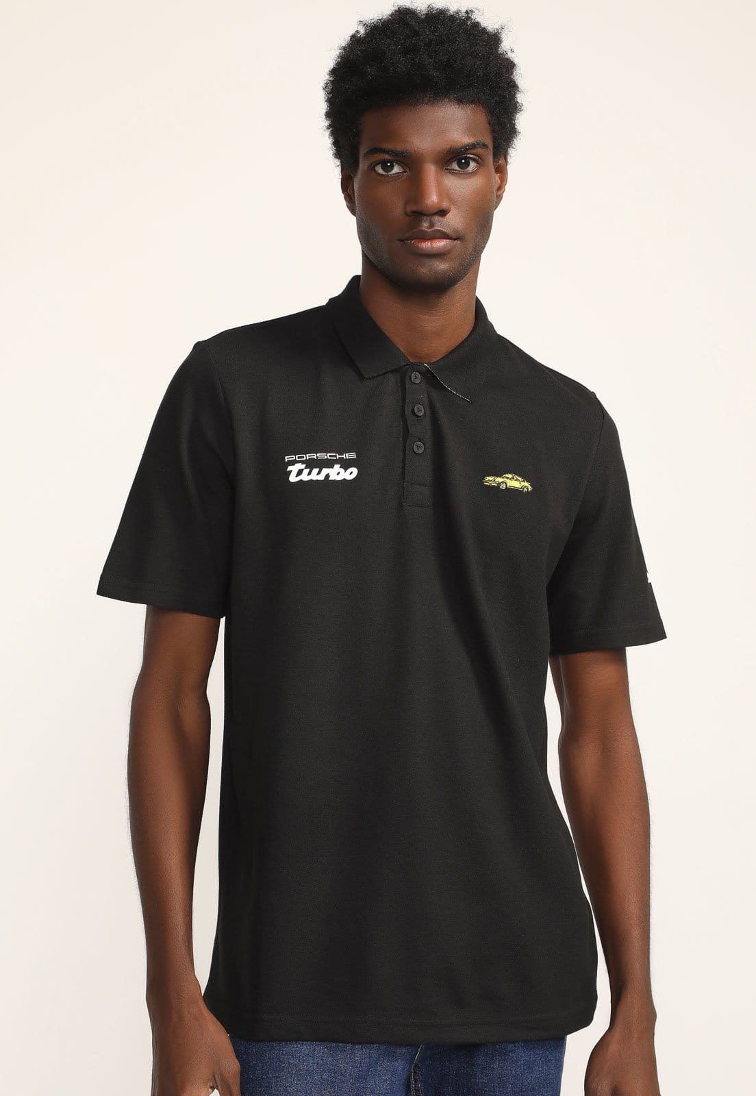 Camisa Polo Puma Reta Porsche Preta