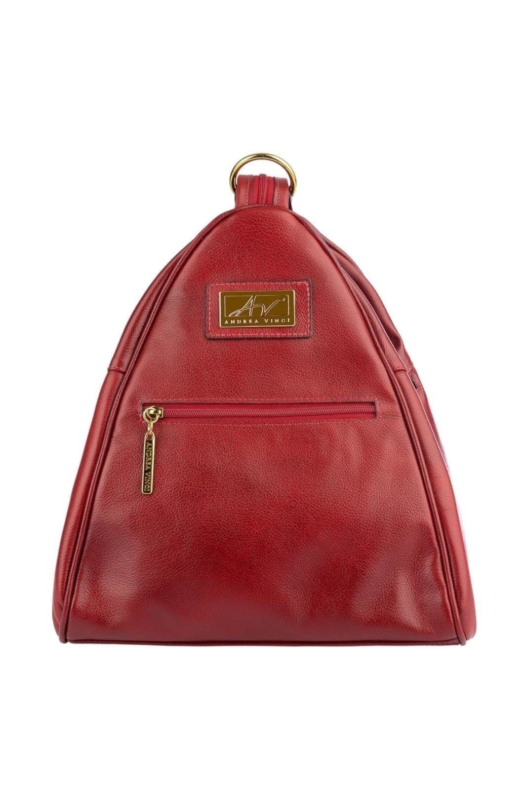 Mochila de couro liso 2 em 1 Malu