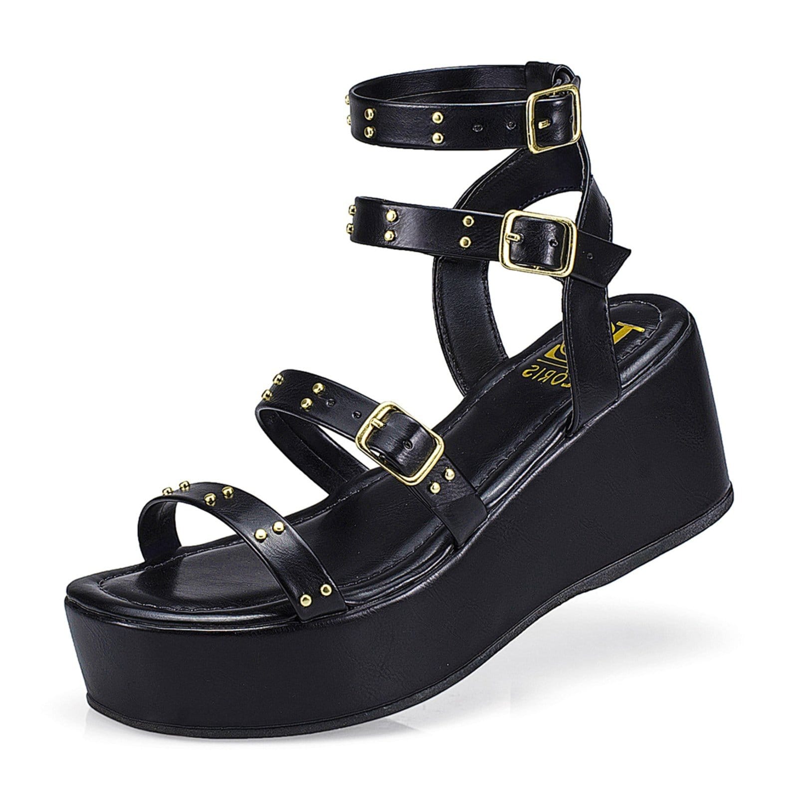 Sandália Feminina Tira Anabela Flatform Fivela 440