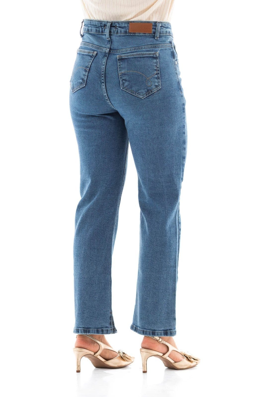 Vista 2 Calça Feminina Arauto Reta Comfy ARAUTO JEANS azul/jeans