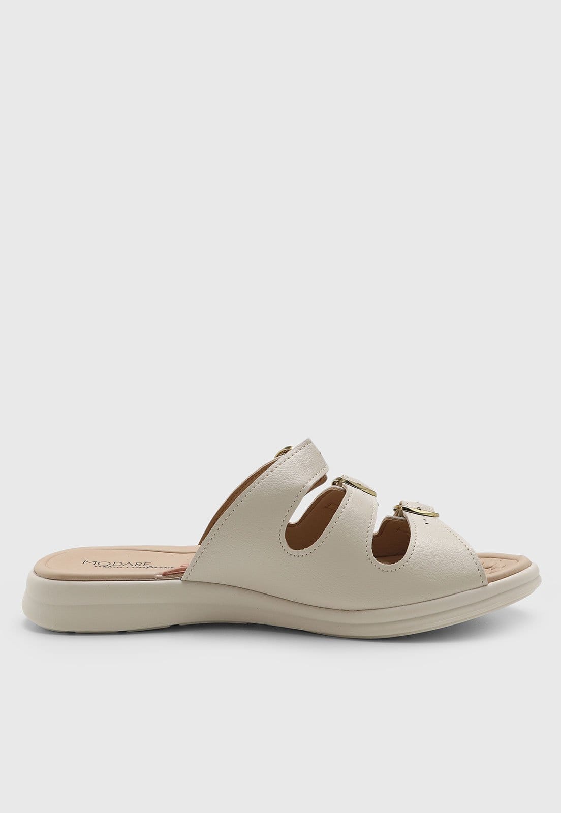 Vista 2 Rasteira Feminina Modare Tiras Fivela MODARE bege