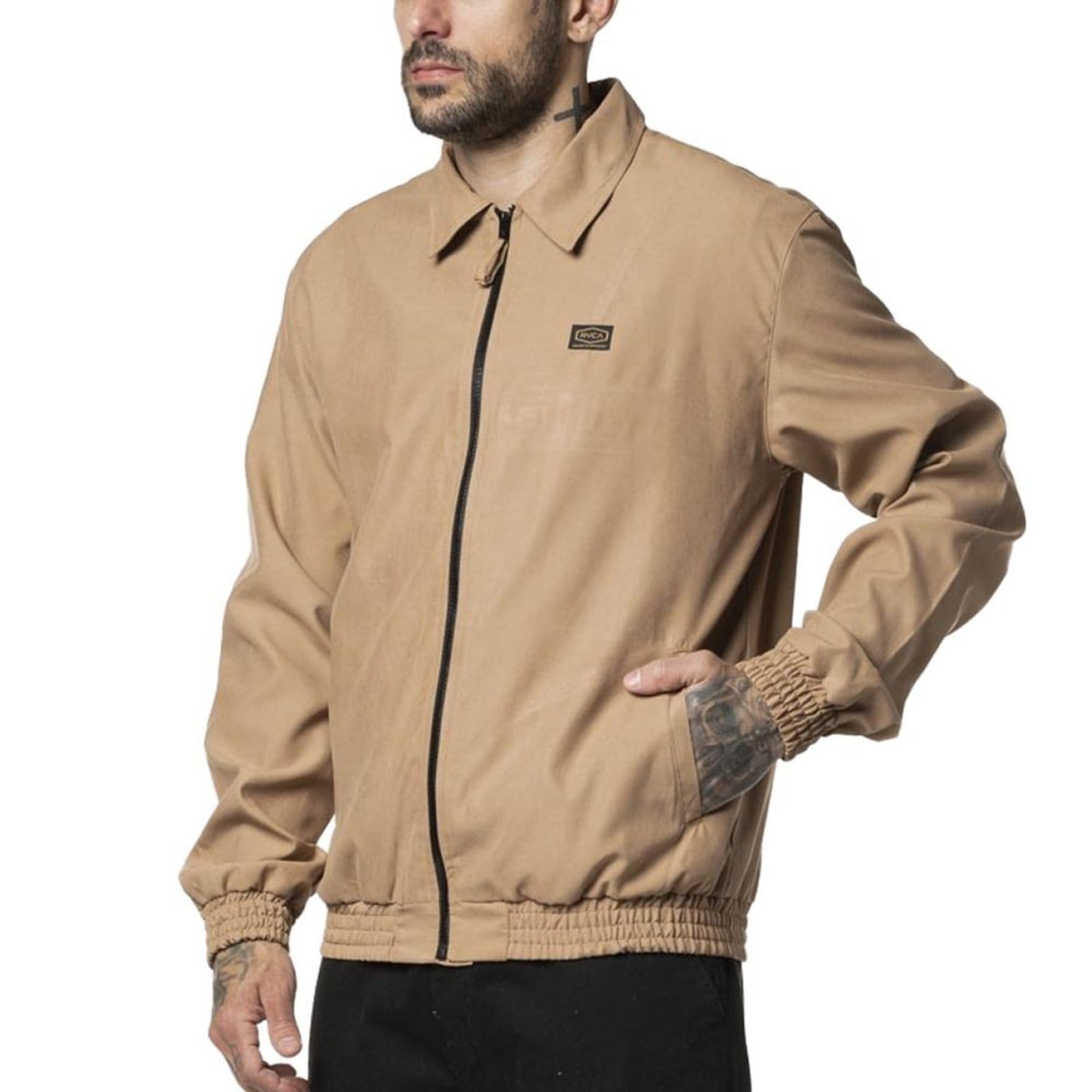 Vista 2 Jaqueta RVCA Pisco WT24 Masculina Claro RVCA marrom