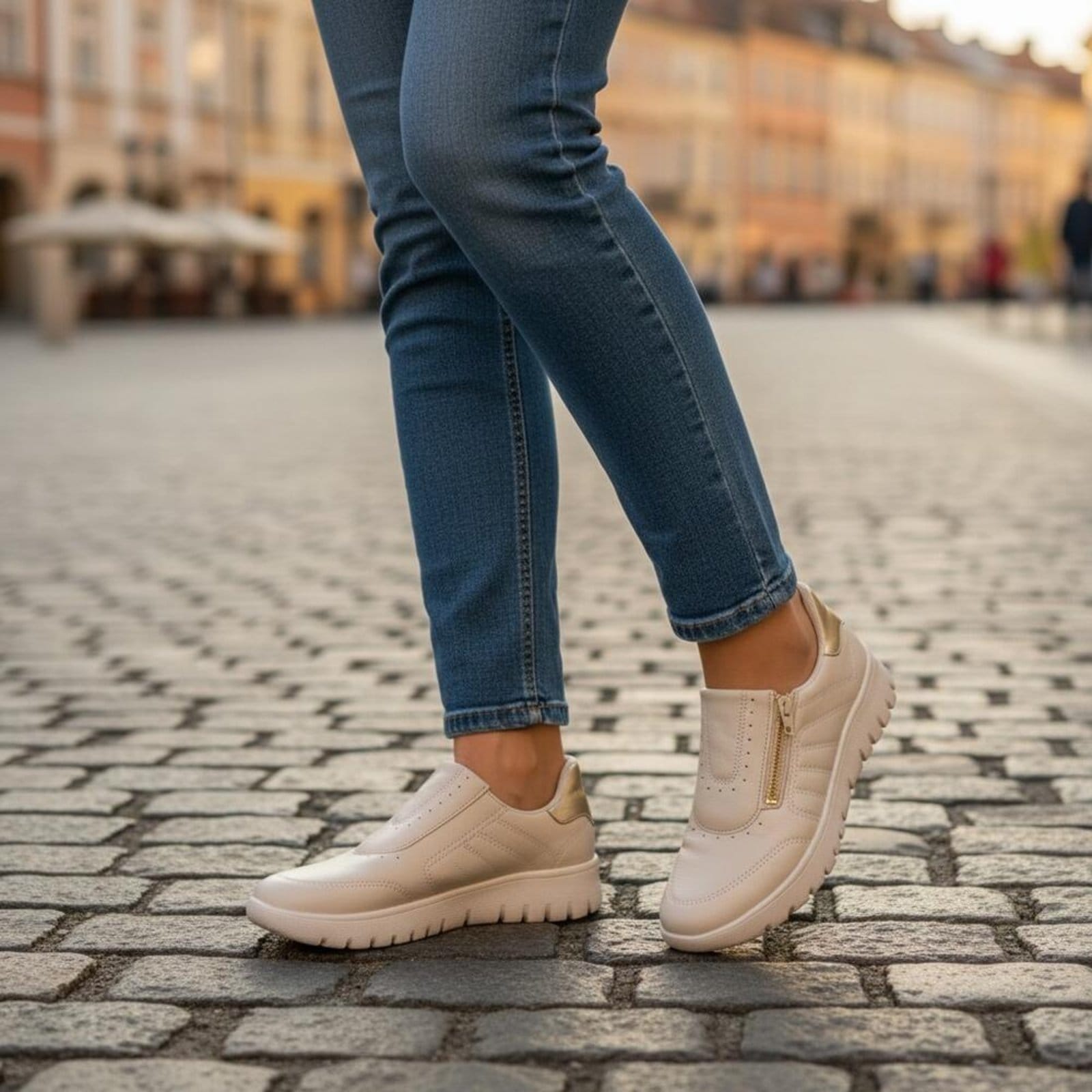 Vista 2 Tênis Feminino Slip On Piccadilly 950047 0089547 Piccadilly bege