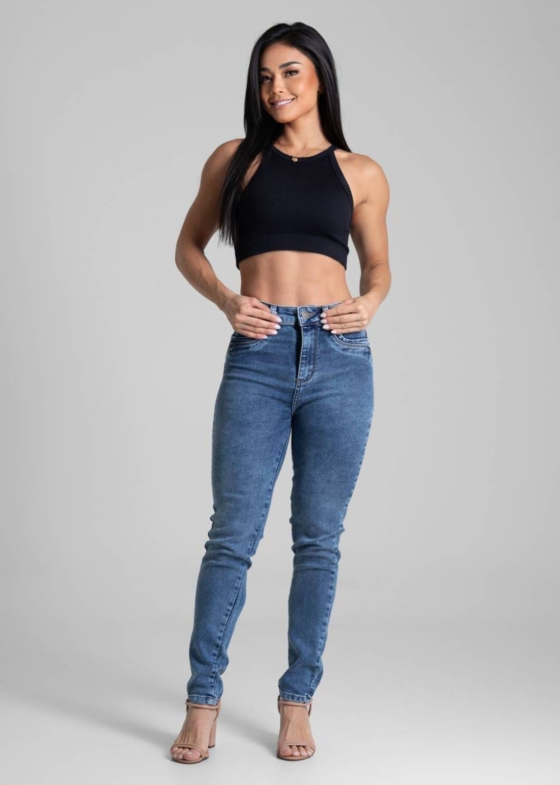 Vista 2 Calça Jeans Sawary Levanta Bumbum - 282184 Sawary azul