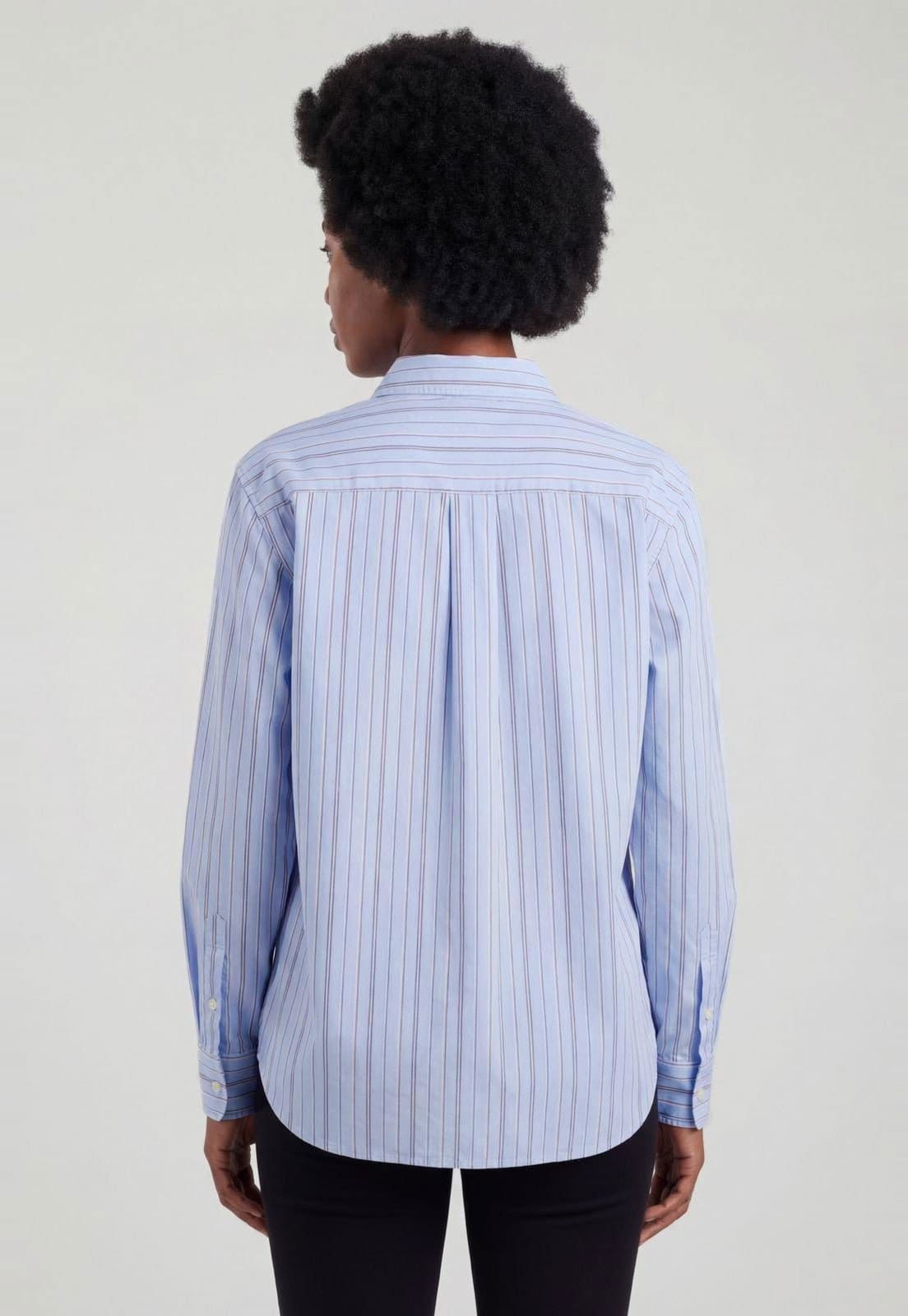 Vista 2 Camisa Feminina Levis Harlie Boyfriend Levis azul