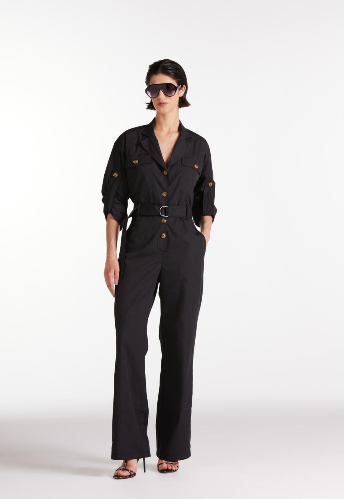 Macacão Longo Com Cinto Traymon