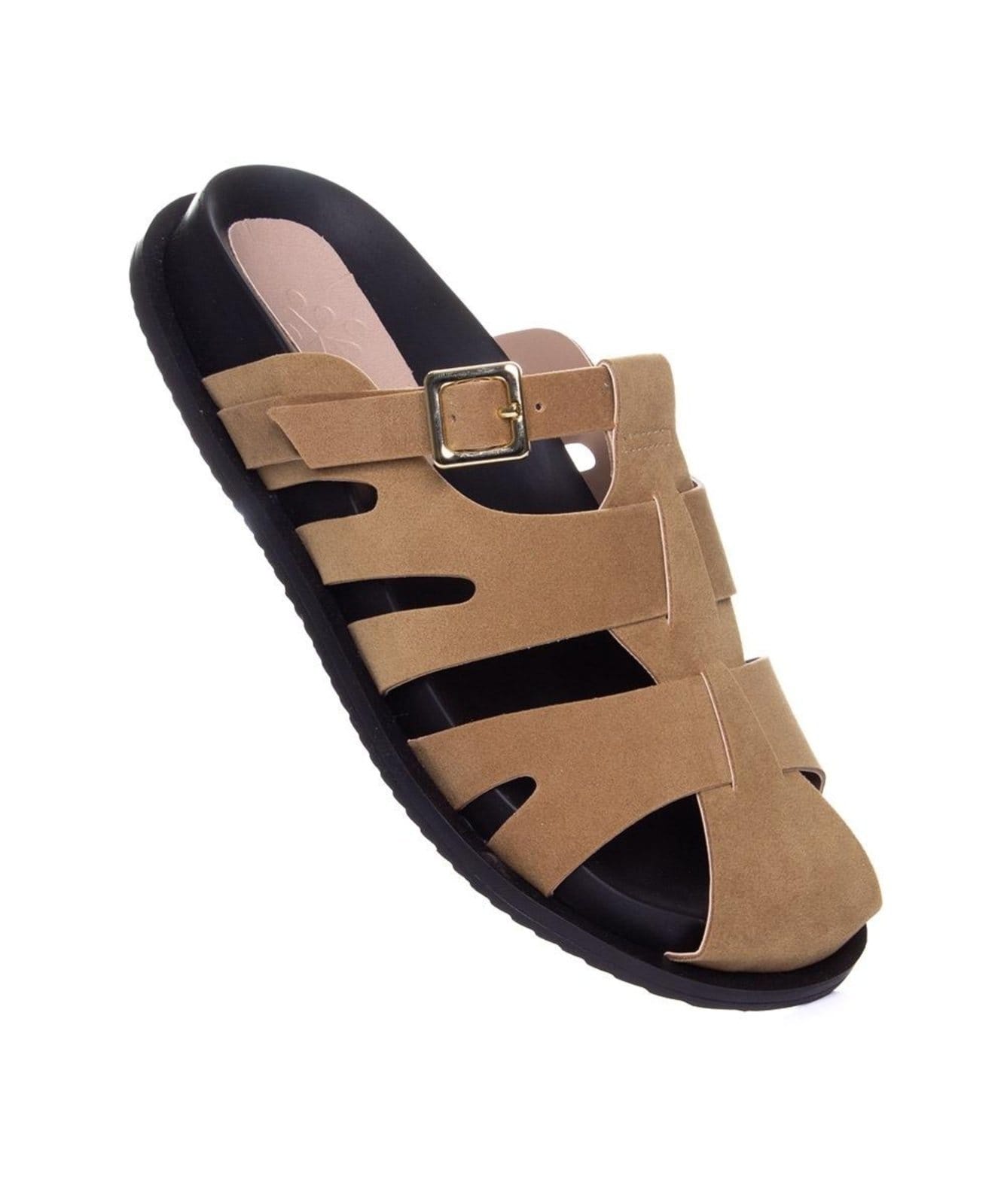 Vista 2 Tamanco Flatform Pixolé Capuccino Pixolé incolor