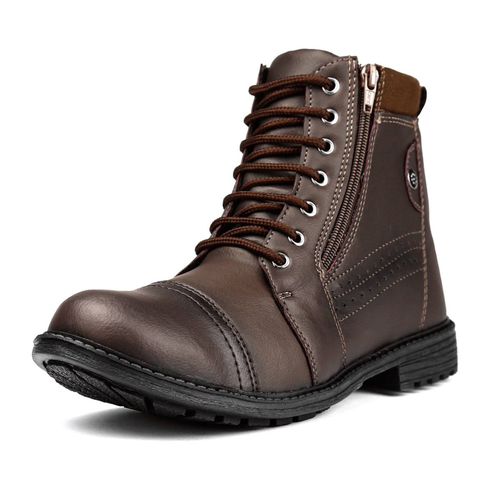 Vista 2 Coturno Masculino Sapatofran Cano Curto com Zíper com Relógio e Carteira Kit Sapatofran preto