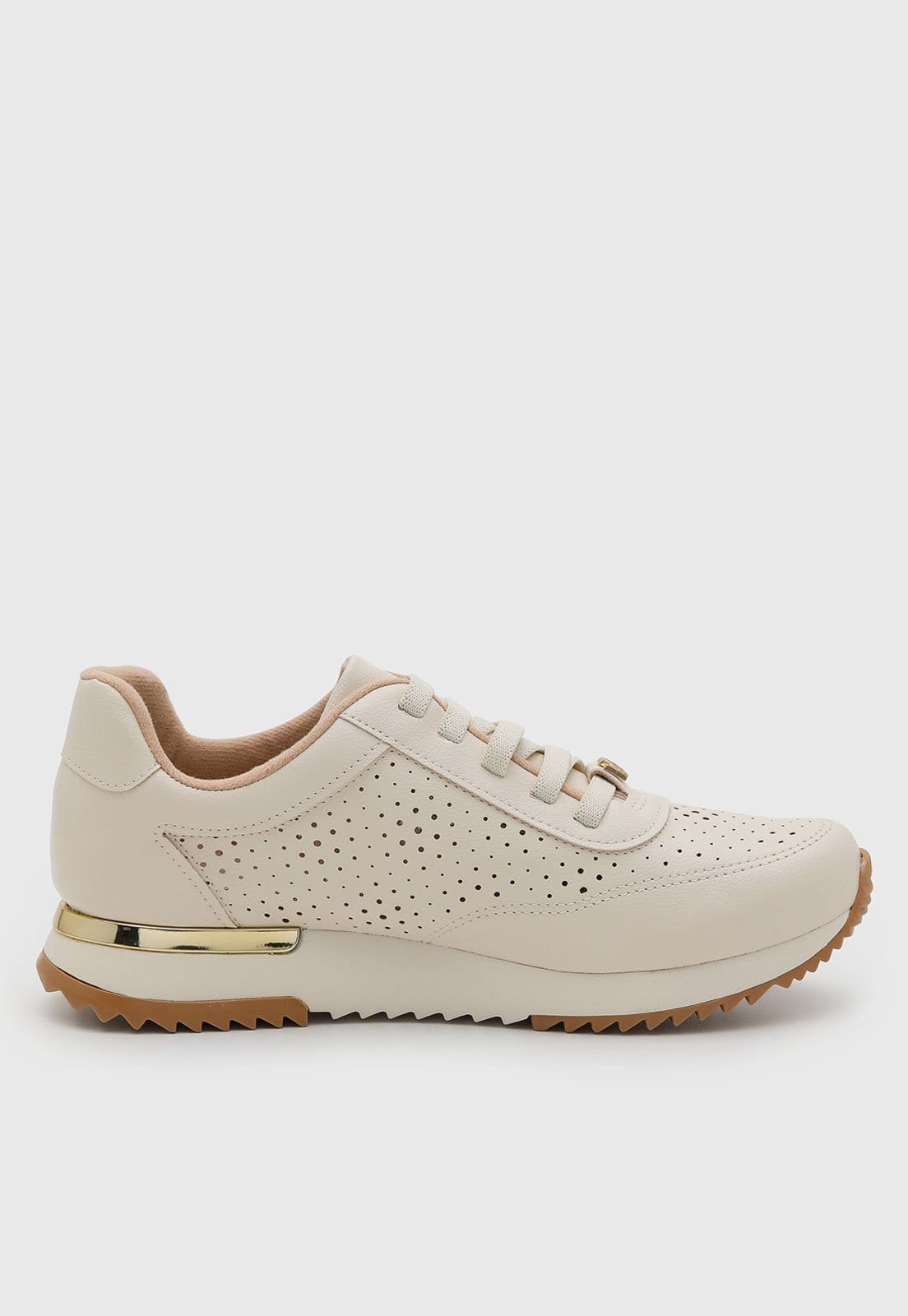 Vista 2 Tênis Feminino Vizzano Detalhe Recortes Off White VIZZANO off-white white