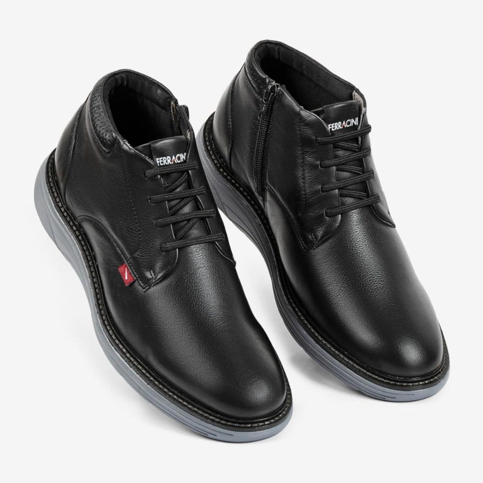 Vista 2 Bota Casual Ferracini de Couro Preta Full 4567-696H FERRACINI preto