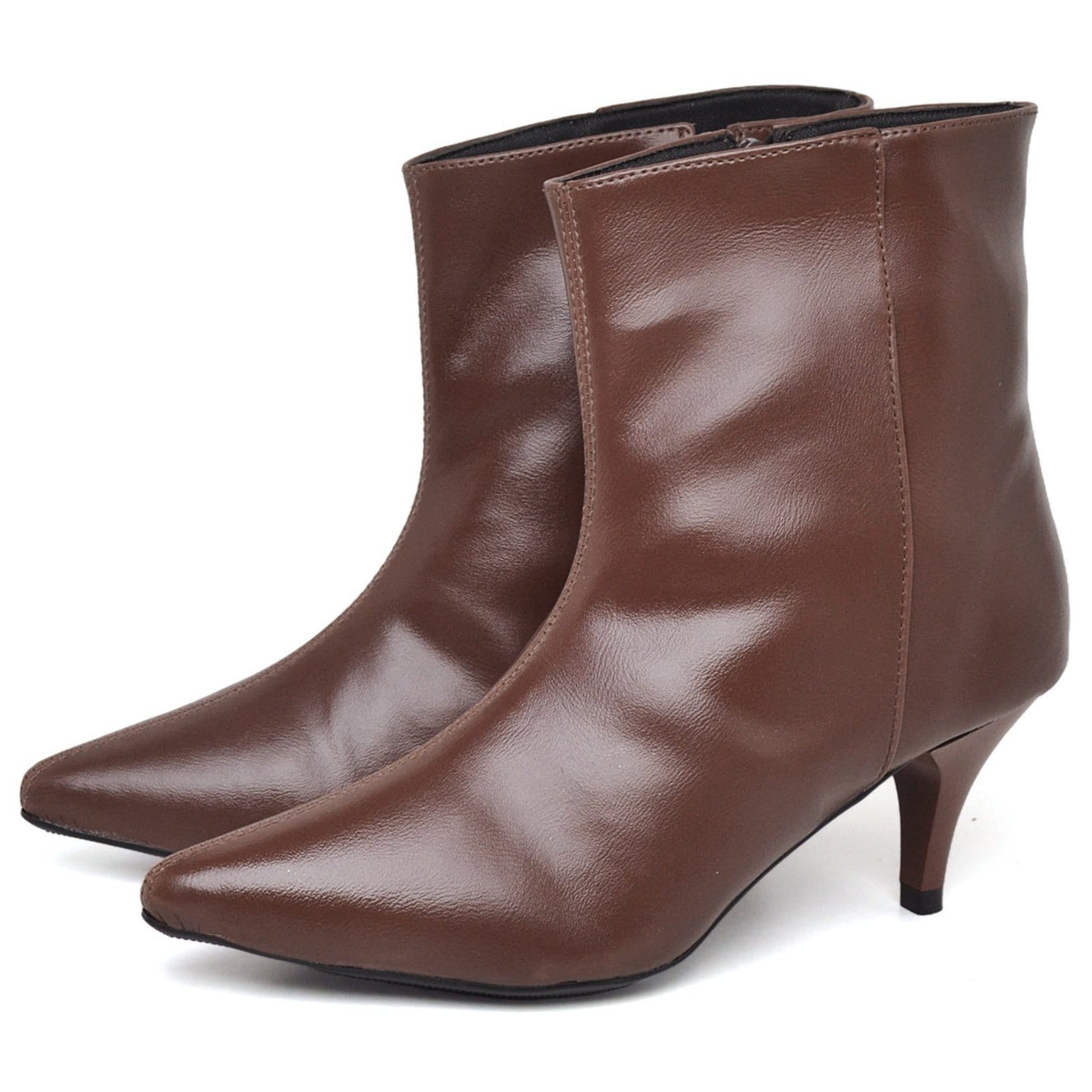 Vista principal Bota Salto Bico Fino Feminino DUBUY 1712FG DUBUY marrom