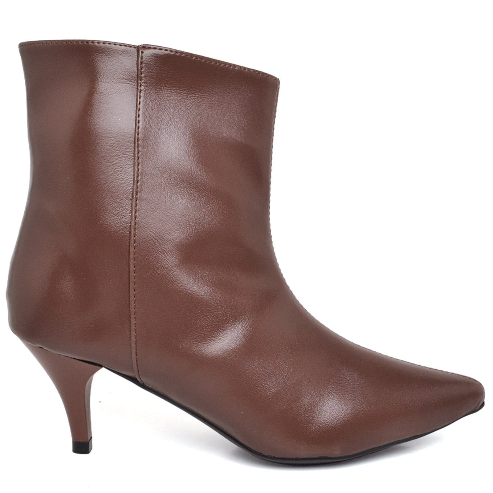 Vista 2 Bota Salto Bico Fino Feminino DUBUY 1712FG DUBUY marrom