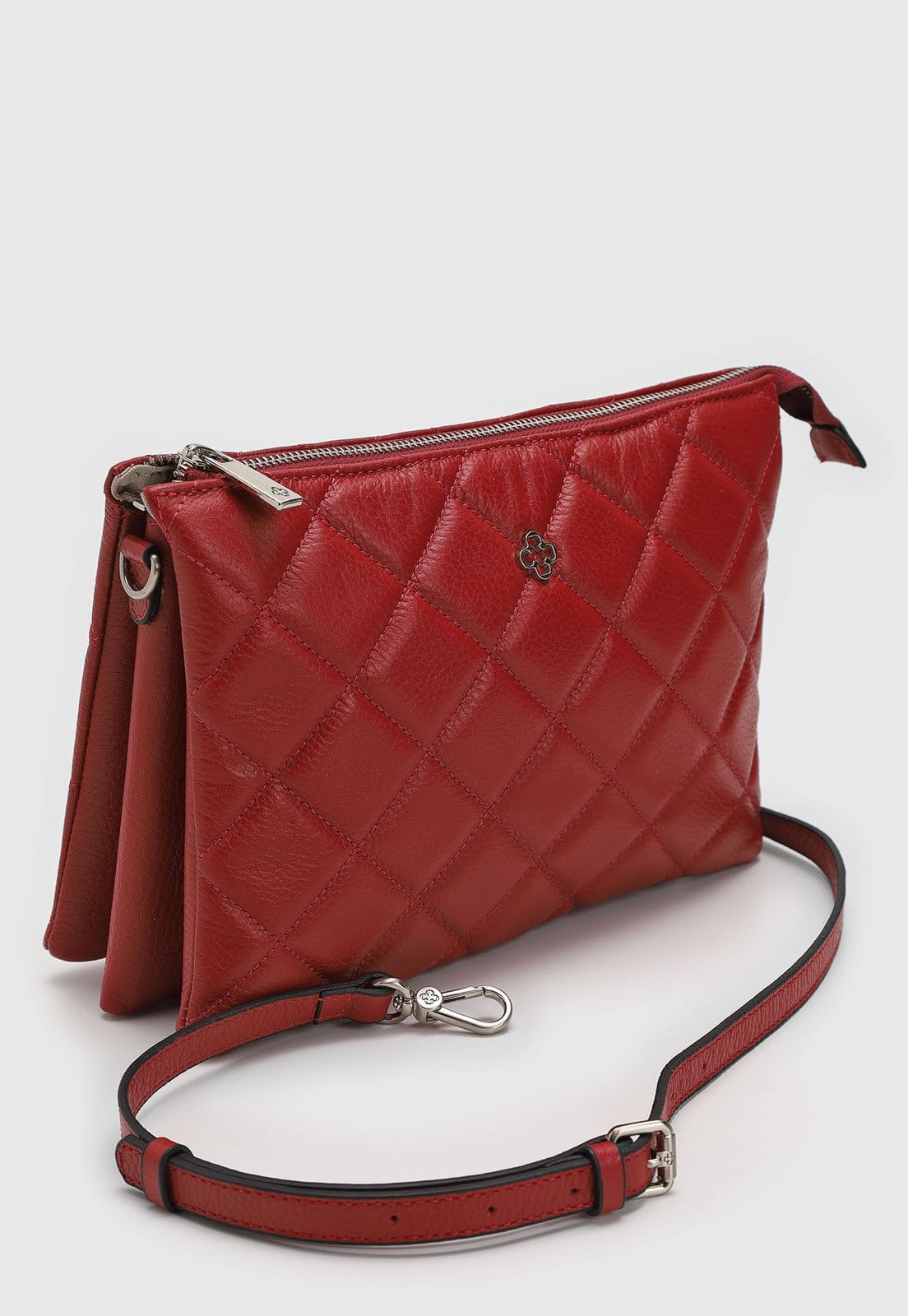 Vista 2 Bolsa Transversal Feminina Capodarte Matelassê Vermelha Capodarte vermelho