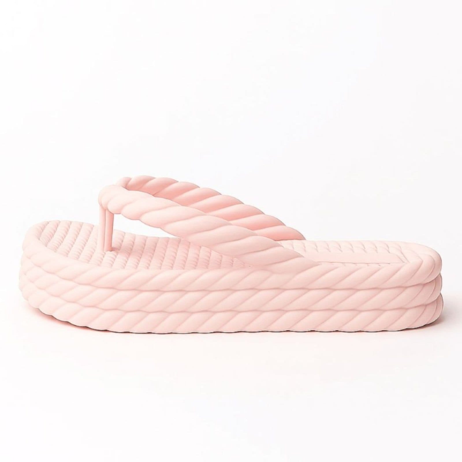 Vista 2 Chinelo Feminino Casual Veritimo Plataforma Sandália Nuvem De Dedo Versátil Claro Veritimo rosa