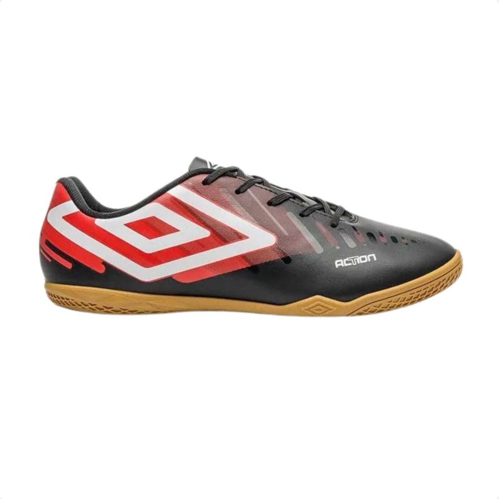 Vista principal Chuteira Indoor Masculino Umbro Action E Vermelho Umbro preto