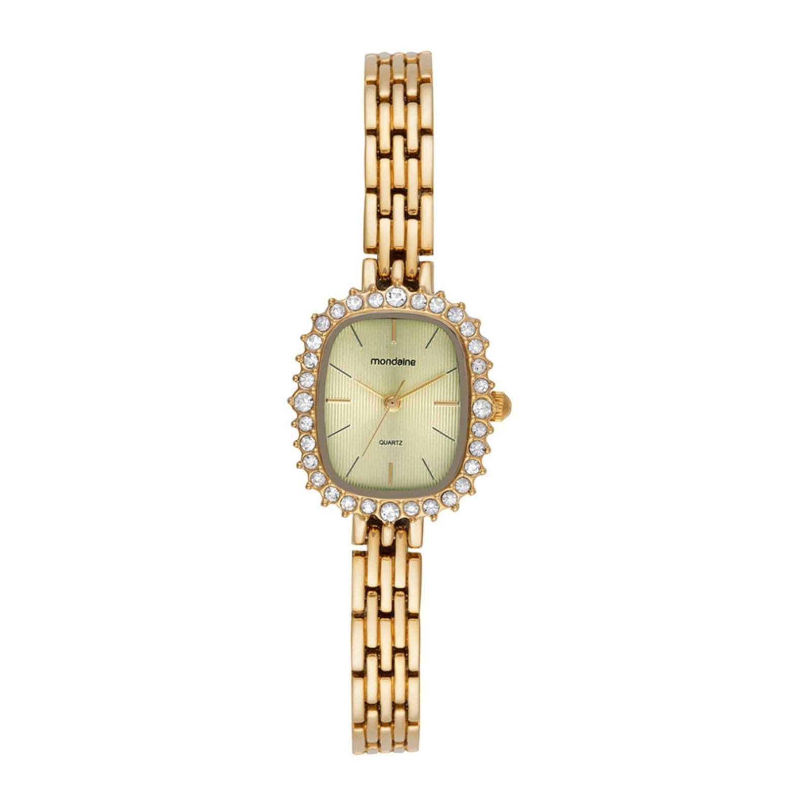 Relógio Feminino Quadrado Cristais