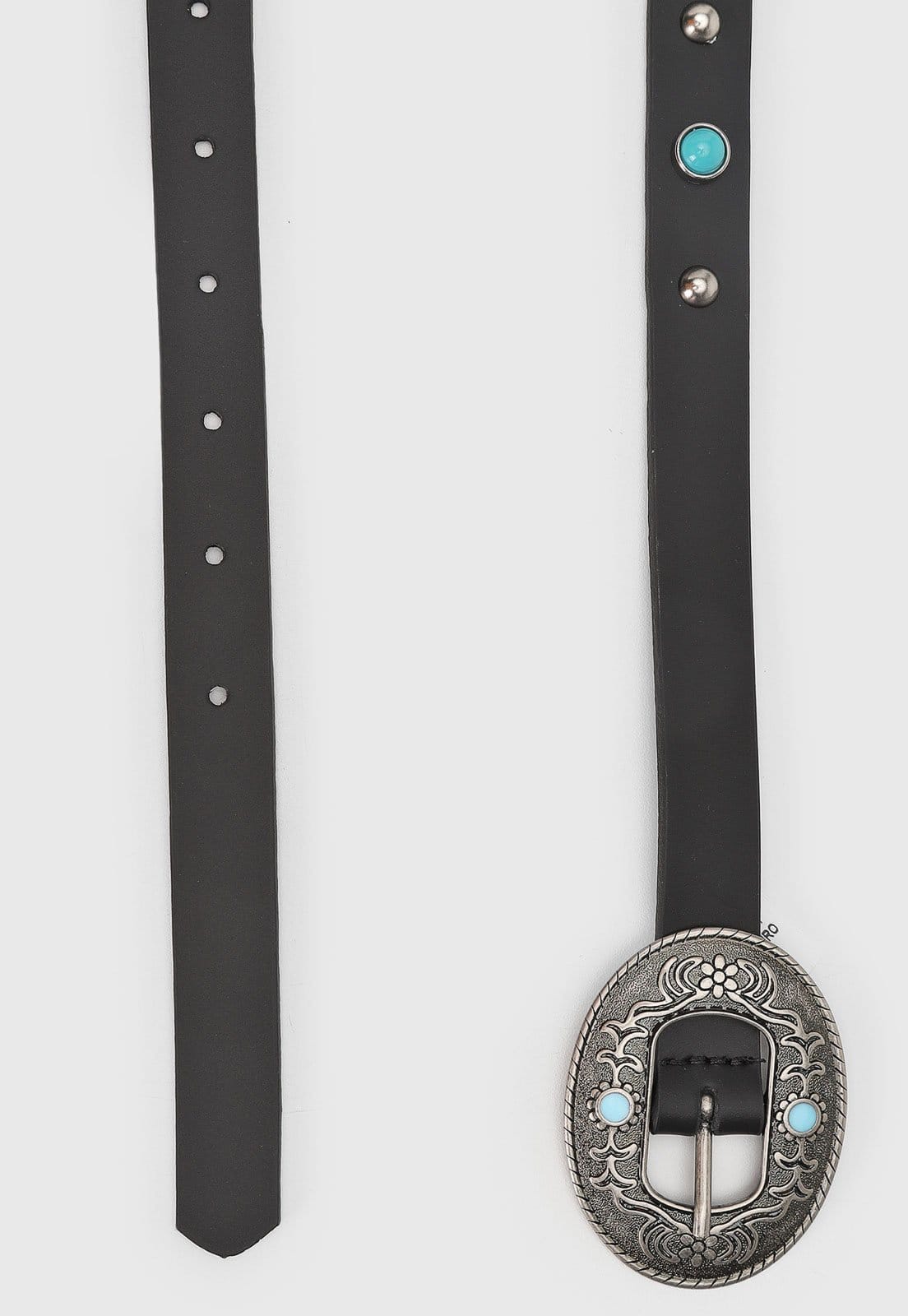 Cinto Feminino Luiza Barcelos Fivela Metal Detalhes Florais - 2