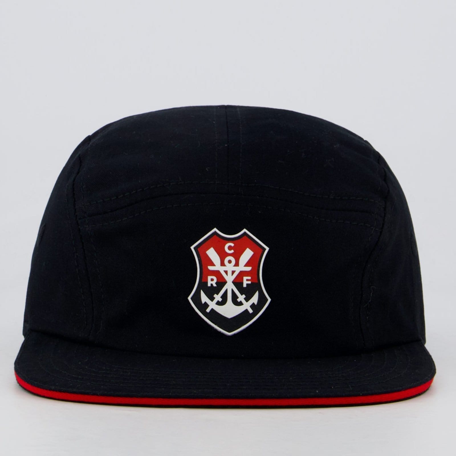 Vista 2 Boné Flamengo Five Panel e Vermelho Supercap preto